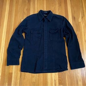 Vtg DKNY Donna Karan Cotton Flannel Overshirt Button Up